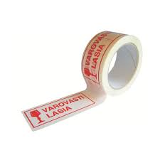 Pakkausteippi 50mmx60m "varovasti lasia" - Pakkausteipit - 15066 - 1