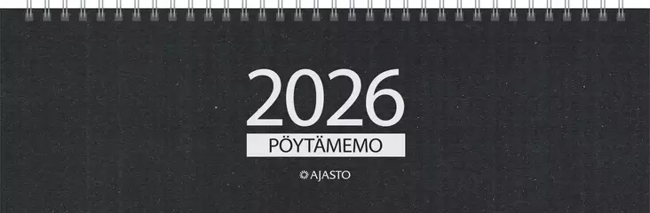 Pöytämemo, musta 2026 - Pöytäkalenterit - 2677203016 - 1