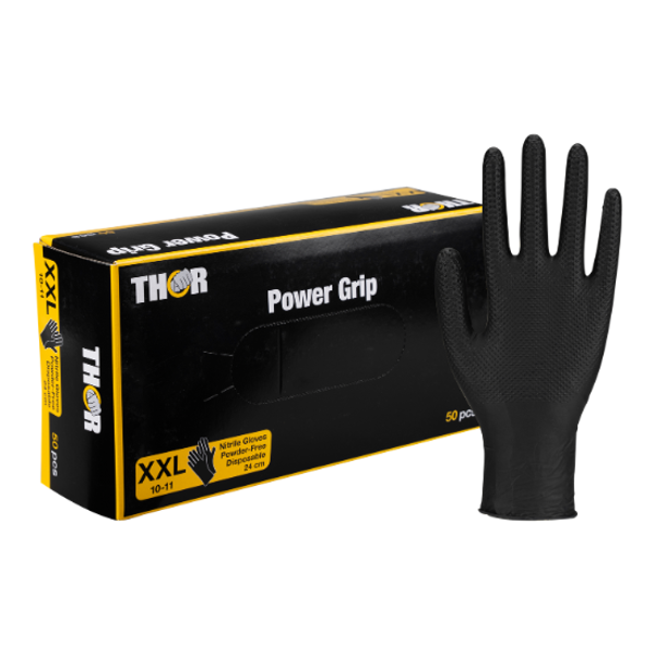 THOR Power Grip nitriilikäsine XXL musta - Suojavarusteet - 1999910126 - 1