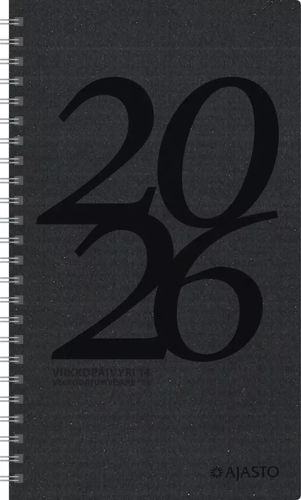 Viikkopäivyri/Veckodatumvisare 14 Eko, musta 2026 - Pöytäkalenterit - 2676228116 - 1