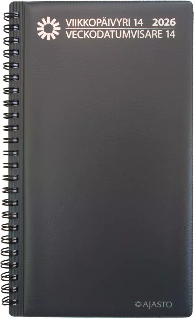 Viikkopäivyri/Veckodatumvisare 14, tummanharmaa 2026 - Pöytäkalenterit - 2676228016 - 1