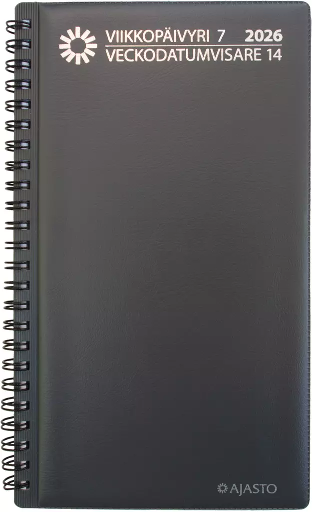Viikkopäivyri/Veckodatumvisare 7, tummanharmaa 2026 - Pöytäkalenterit - 2676228416 - 1