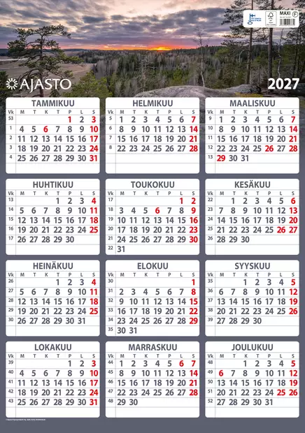 Maxi 2027 - Seinäkalenterit - 2671623027 - 1