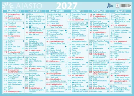 Suuri seinäalmanakka 2027 - Seinäkalenterit - 2671628027 - 1