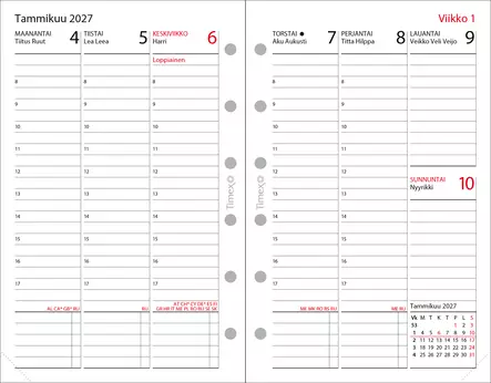 Timex Handy -vuosipaketti 2027 - Taskukalenterit - 2610404927 - 2