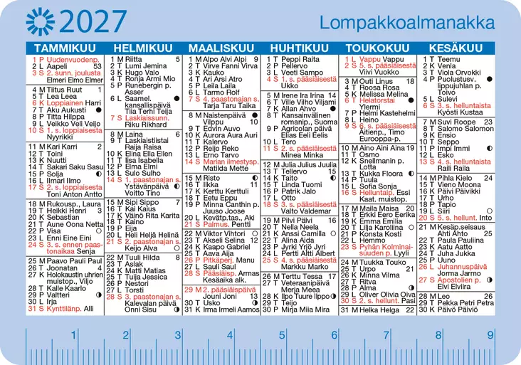 Lompakkoalmanakka 2027 - Taskukalenterit - 2671622017 - 1