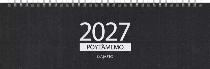 Pöytämemo, musta 2027 - Pöytäkalenterit - 2677203017 - 1