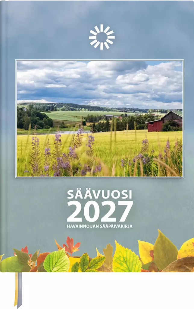 Sääpäiväkirja parhaimmillaan. Koko 148 x 210 mm (A5) sidottu laminoidut kannet runsaasti numeroituja muistiinpanosivuja aukeamalla viikkonäkymä kompakti paketti perussäätietoa eri vuodenaikoina, vihjeitä sääntarkkailuun kaksi lukunauhaa FSC®-serti - Pöytäkalenterit - 2676224027 - 1