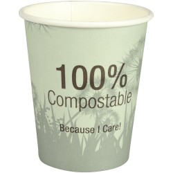 Kuumakuppi biohajoava 24/25cl, 50kpl - Kertakäyttömukit ja kupit - 1000005748 - 1