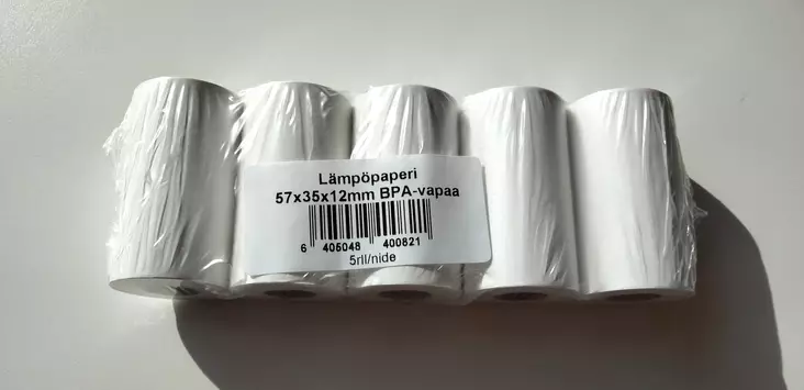Lämpöpaperirulla 57x35x12mm BPA-vapaa - Lämpöpaperirullat - 4000008 - 1