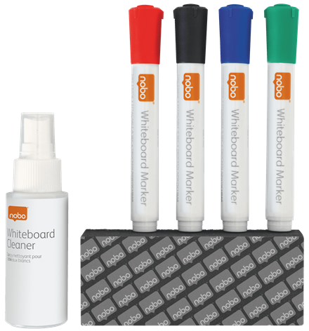 Valkotaulun starter kit Nobo - Taulutarvikkeet - 1903798 - 1