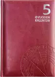5 vuoden kalenteri, päiväämätön, viininpunainen - Pöytäkalenterit - 2676015529 - 1