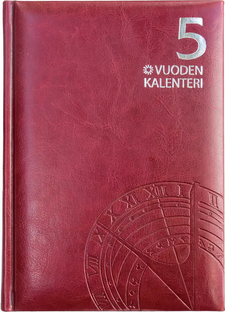 5 vuoden kalenteri, päiväämätön, viininpunainen - Pöytäkalenterit - 2676015529 - 1