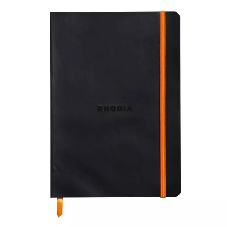 Rhodiarama soft A5 black ruled ivory - Muistikirjat - 117402C - 1