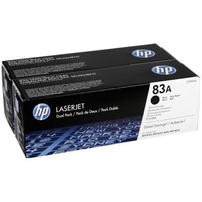HP Värikasetti 83A, Black 2-pack - HP - CF283AD - 1