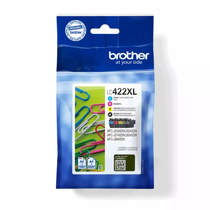 Brother mustekasetti 4-pack XL CMYK - Brother - LC422XLVAL - 1