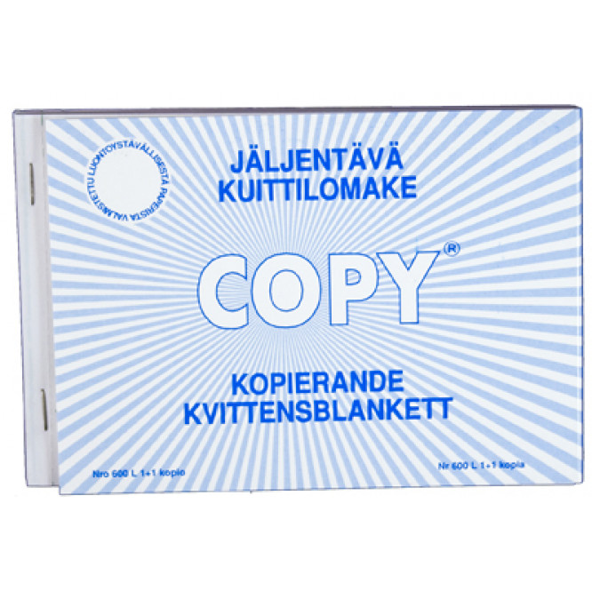 Kuittilomake Copy A6/100 vaaka - Lomakkeet - 600L - 1