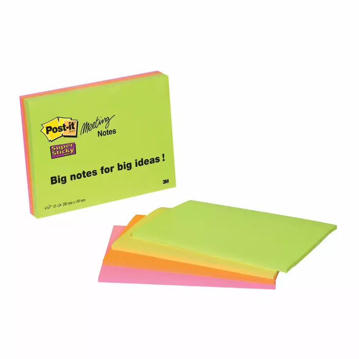 Post-it Meeting Notes viestilaput 149 x 200 mm (A5-koko) - Viestilaput - 6845SSP - 1