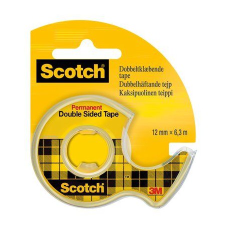 Scotch 136D kaksipuolinen teippi 12mm x 6,3 m - Erikoisteipit - 136DUKNOEU - 1